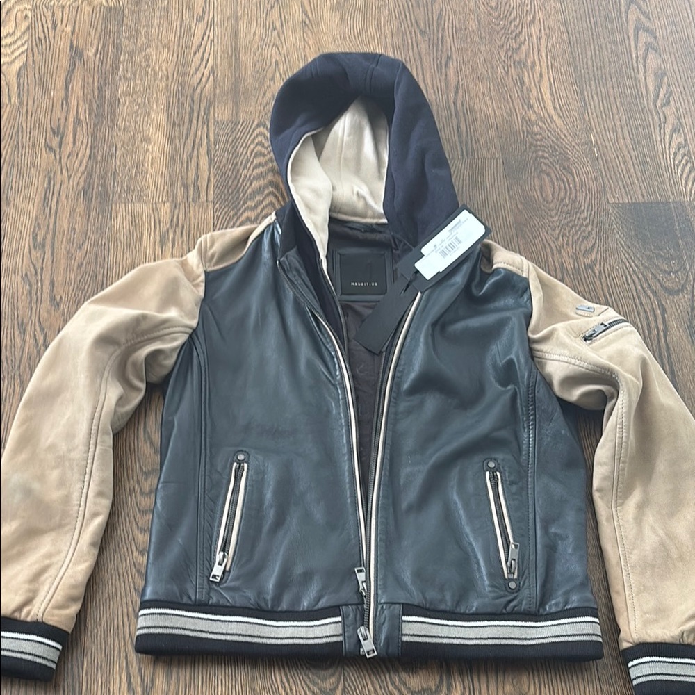 harper leather varsity jacket